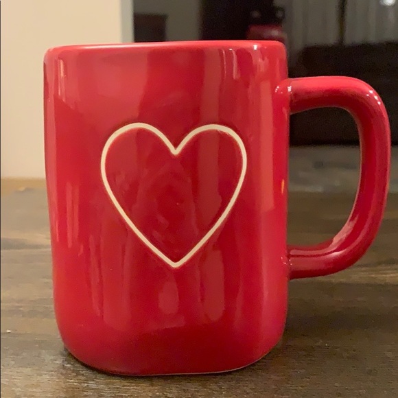 Rae Dunn Other - Rae Dunn White Heart Red Mug